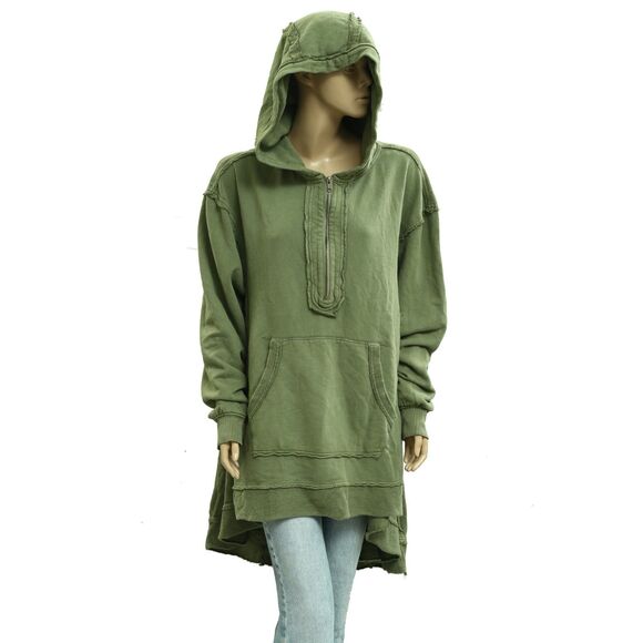 Free People North Sweatshirt Hoodie Tunic Top Oversized Slouchy Cotton M 283700 - Picture 5 of 11